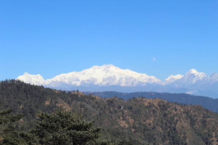 Mount Kanchanzonga range seen from Tumling village
